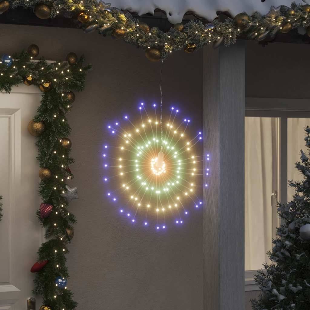 Étoile Lumineuse Feu d'Artifice 140 LED Cuivre Déco Noël Multicolore 17 cm – ComfortXL Outdoor Living - Image 1