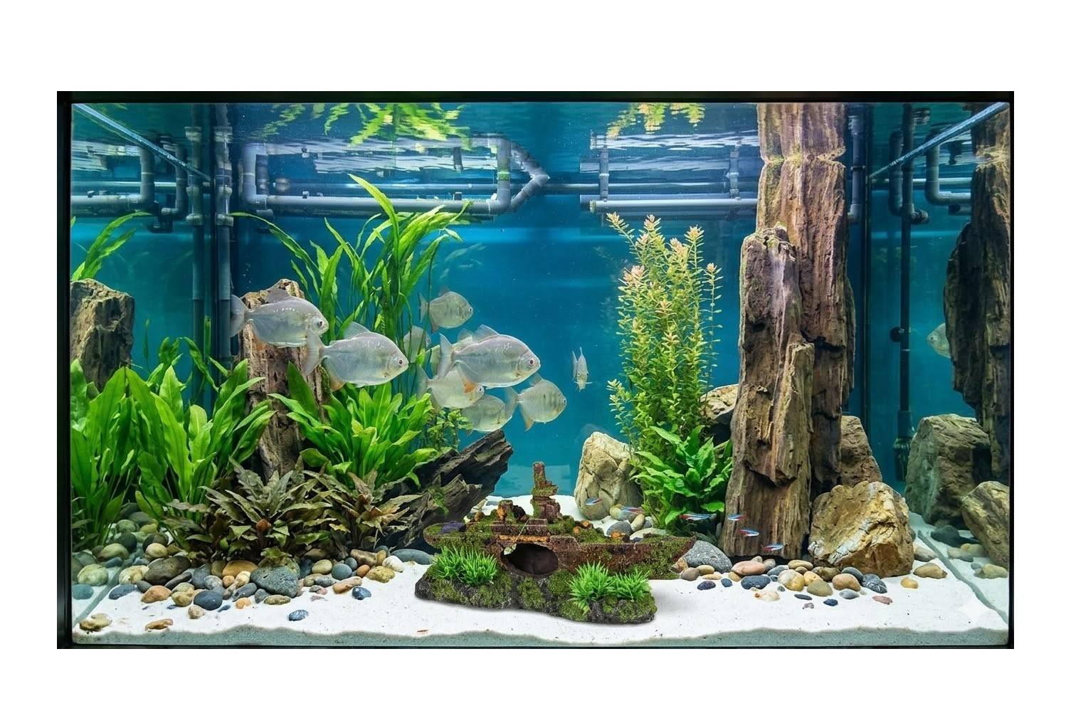 Décoration aquarium sous-marin épave cachettes poissons 23 cm - Image 2