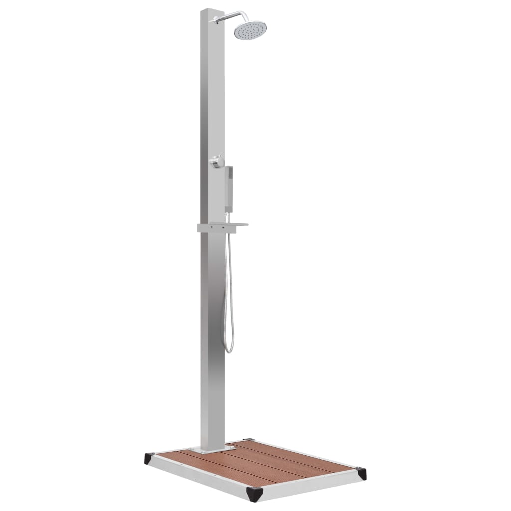 Vidaxl - Douche d'extérieur avec receveur de douche WPC Acier inoxydable - vidaXL - Image 1