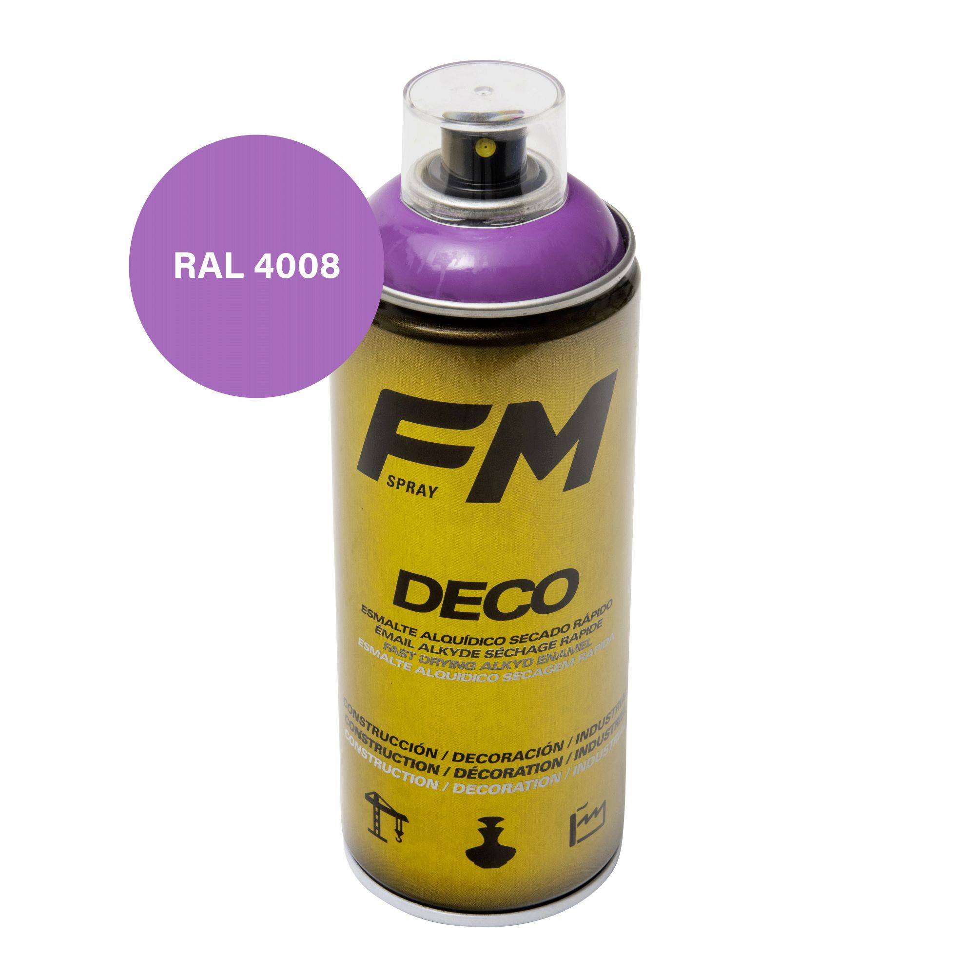 Bombe de peinture violet 400ml - Violet sécu - RAL 4008 - Image 3