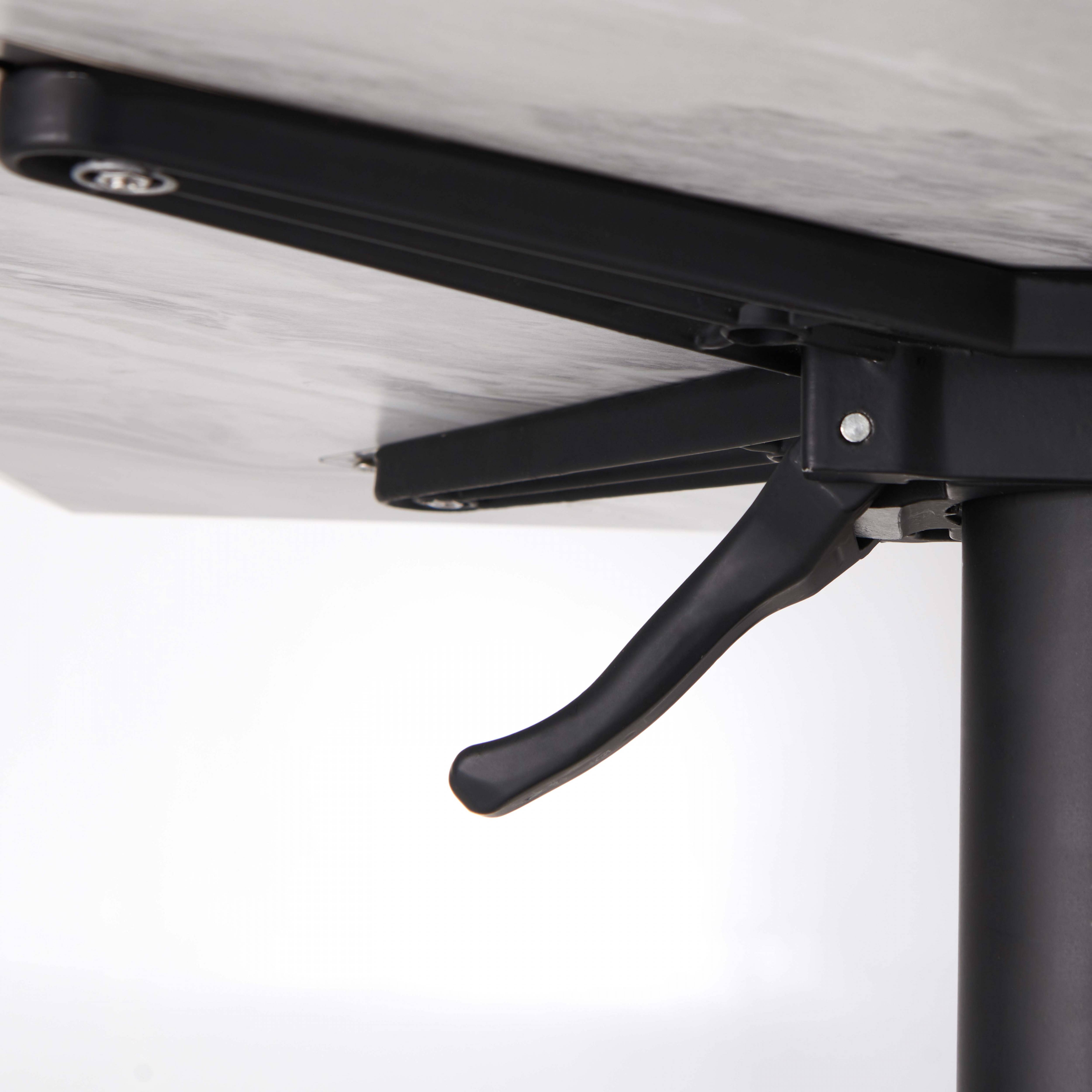 Oviala - Pied de table avec système inclinable en aluminium noir Klipo Klipo - Oviala - Imagen 6