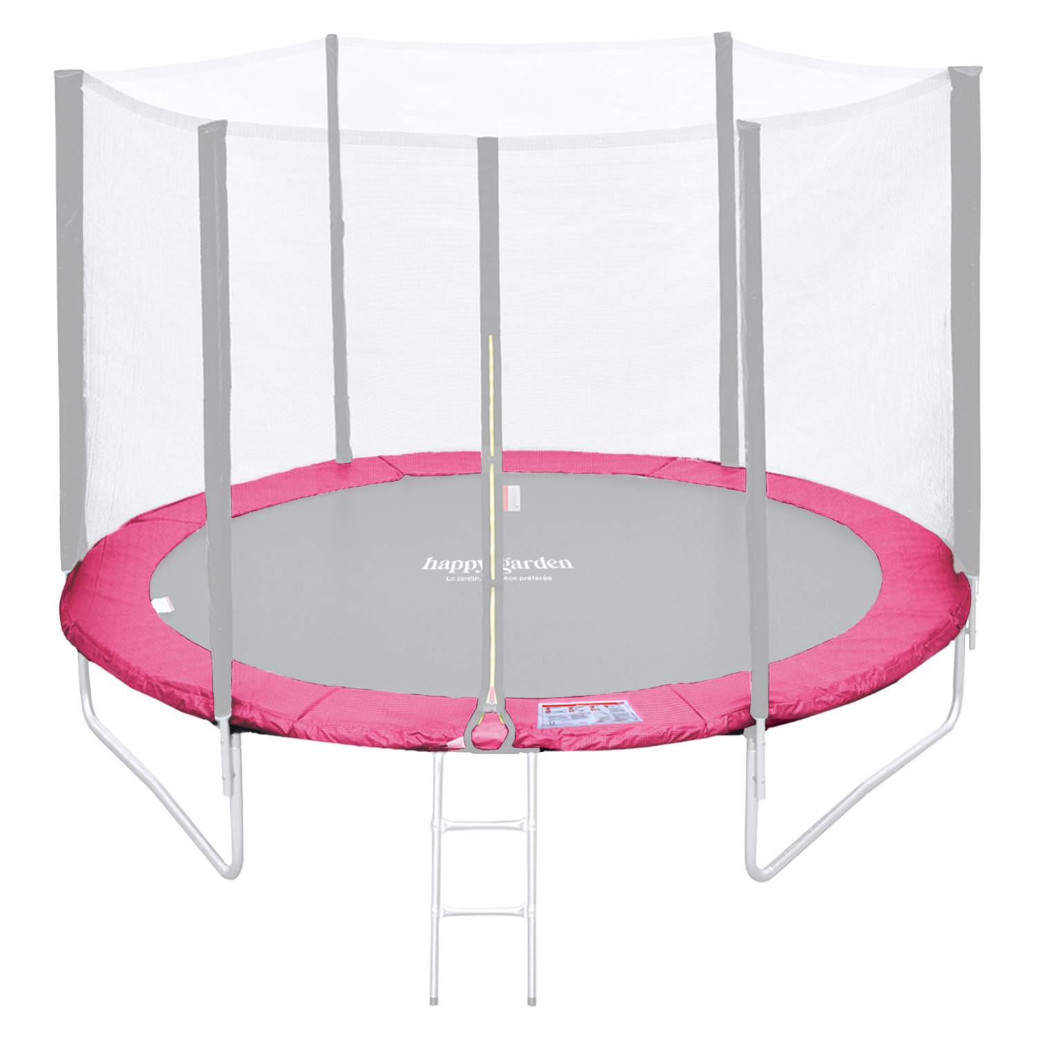 Matelas de protection réversible pour trampoline Ø180cm CAIRNS - gris/rose - HAPPY GARDEN - Imagen 6