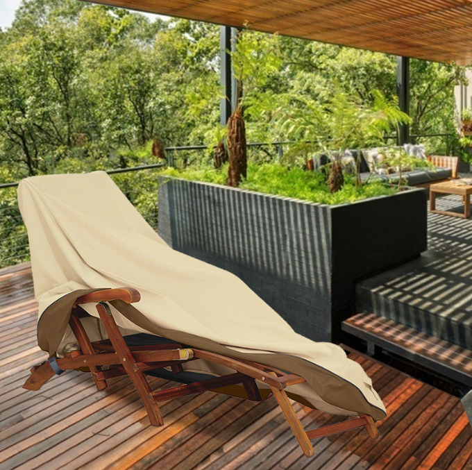 IntiMeg - Housse de transat protection pour chaise de balcon de jardin Housse de chaise de plage 208x76x79cm IntiMeg - Image 2