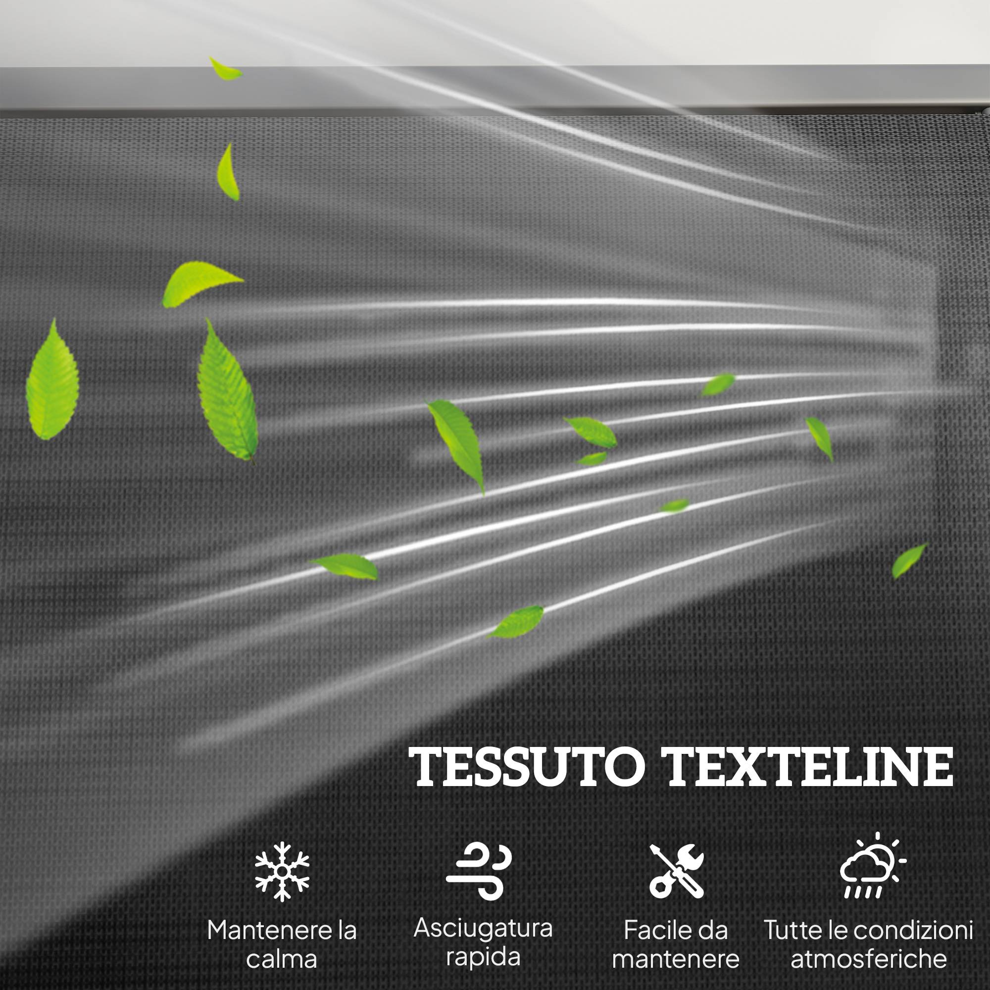 Banc à bascule de jardin 3 places métal textilène respirant extérieur noir 147x70x85cm - ComfortXL Outdoor Living - Image 8