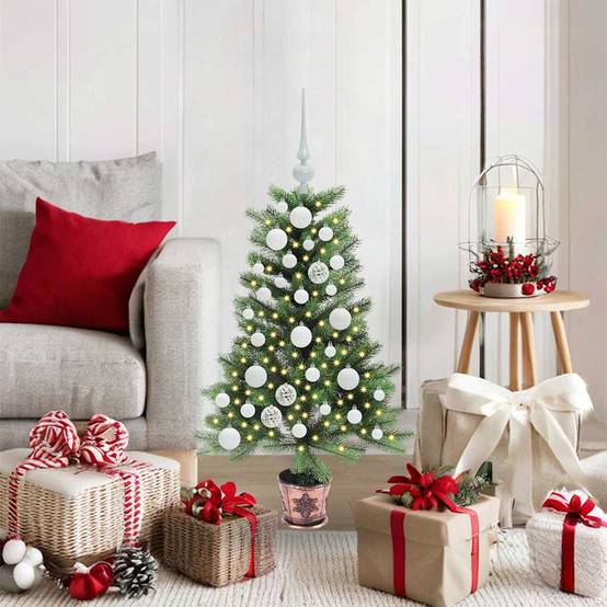 Vidaxl - Sapin de Noël avec 150 LED avec support Vert 90 cm PE vidaXL 3396303 - Image 1