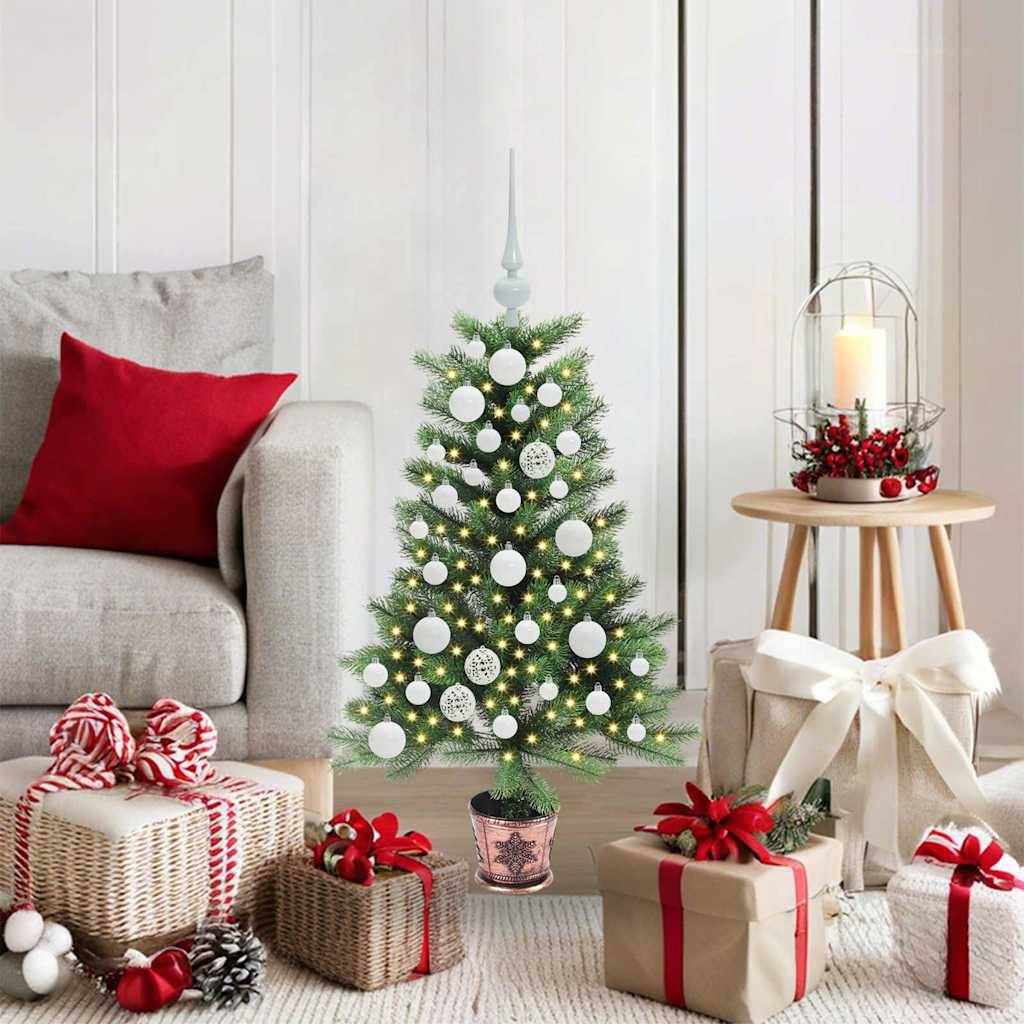 Vidaxl - Sapin de Noël avec 150 LED avec support Vert 90 cm PE vidaXL 3396303