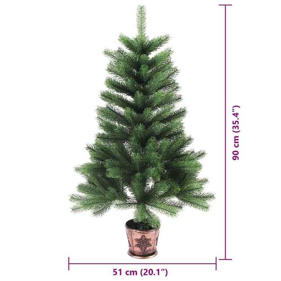 Vidaxl - Sapin de Noël avec 150 LED avec support Vert 90 cm PE vidaXL 3396303 - Image 3