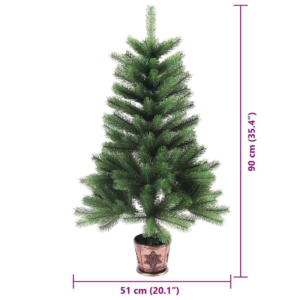 Vidaxl - Sapin de Noël avec 150 LED avec support Vert 90 cm PE vidaXL 3396303 - Image 3