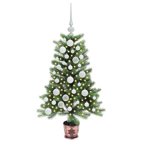 Vidaxl - Sapin de Noël avec 150 LED avec support Vert 90 cm PE vidaXL 3396303 - Image 4