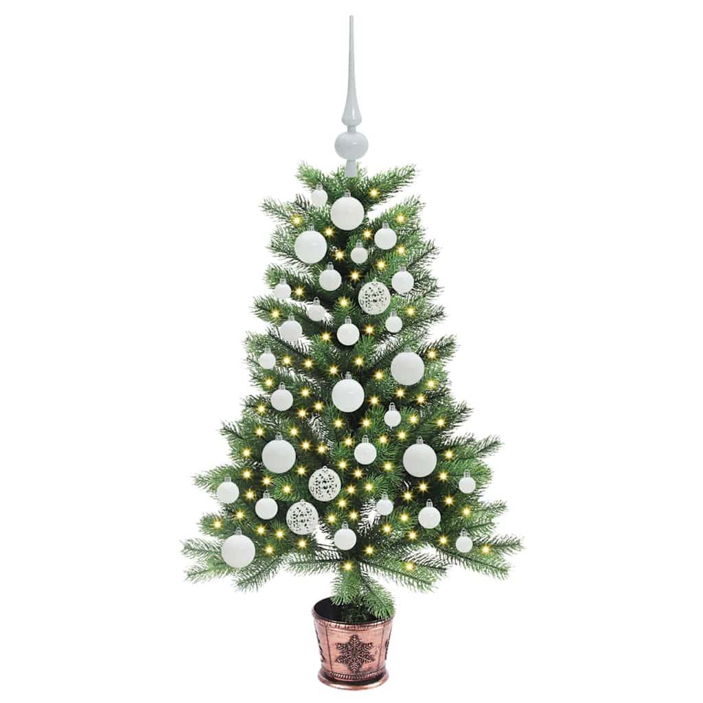 Vidaxl - Sapin de Noël avec 150 LED avec support Vert 90 cm PE vidaXL 3396303 - Image 4