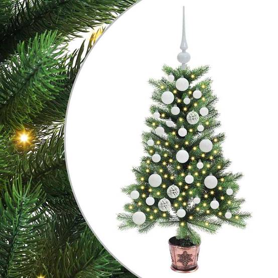 Vidaxl - Sapin de Noël avec 150 LED avec support Vert 90 cm PE vidaXL 3396303 - Image 2