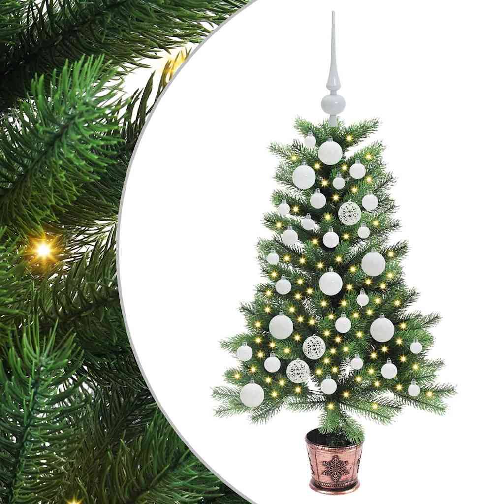 Vidaxl - Sapin de Noël avec 150 LED avec support Vert 90 cm PE vidaXL 3396303 - Image 2