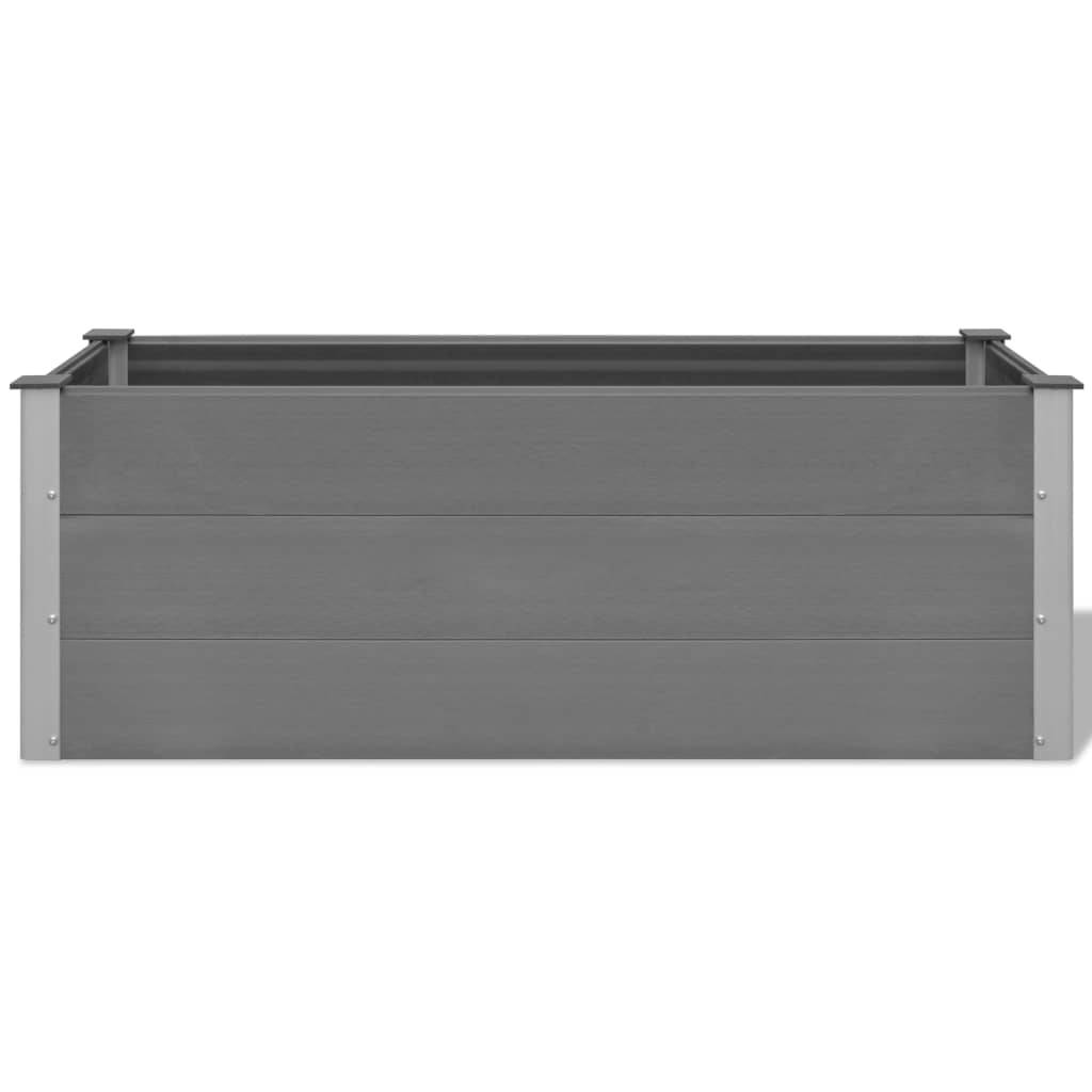 Helloshop26 - Jardinière lit surélevé plantes fleurs jardin WPC 150 x 50 x 54 cm gris - Imagen 2