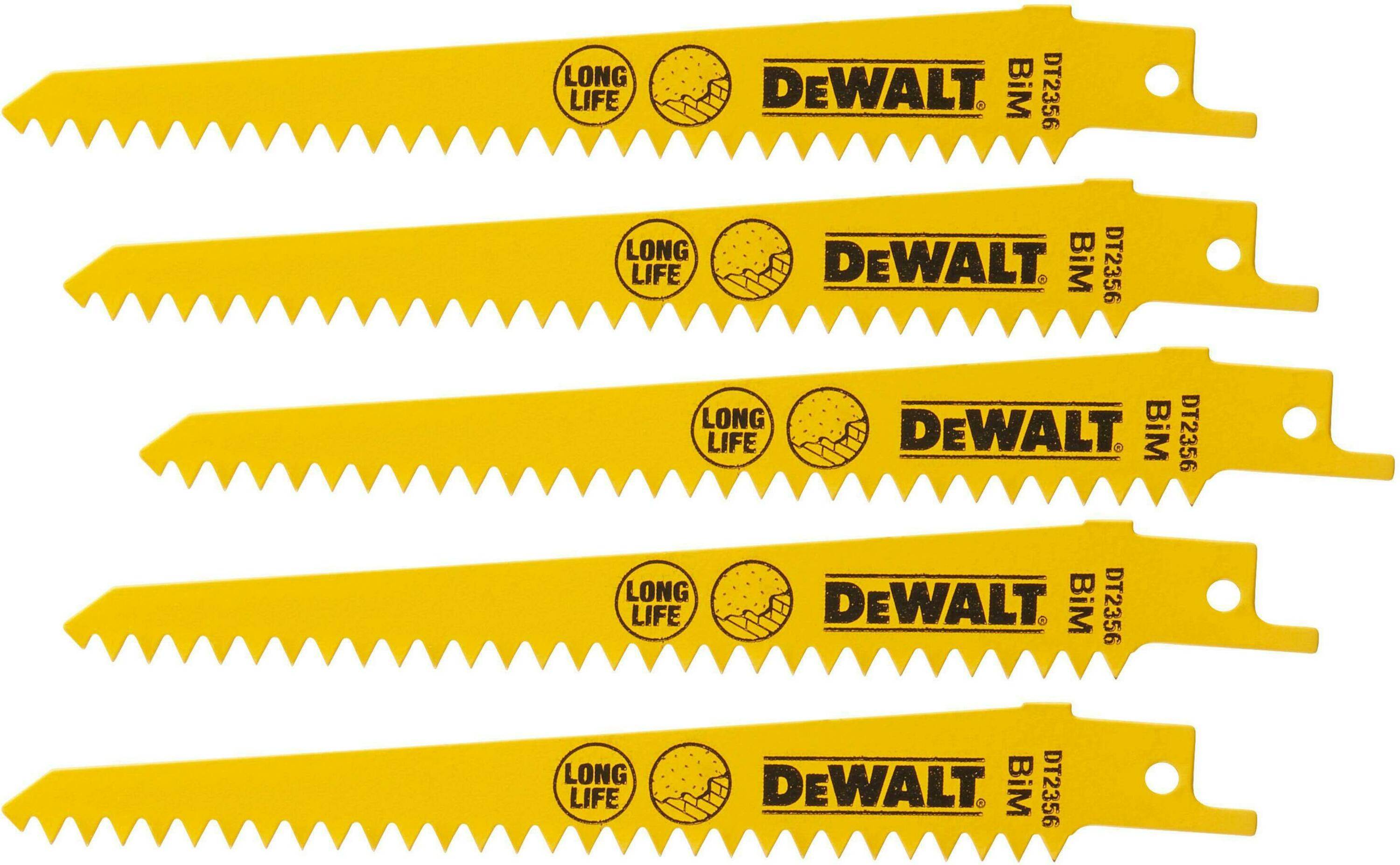 Lame de scie sabre BiM pour applications spéciales - 152 mm - 5 pièces - DEWALT - DT2356-QZ - Image 1