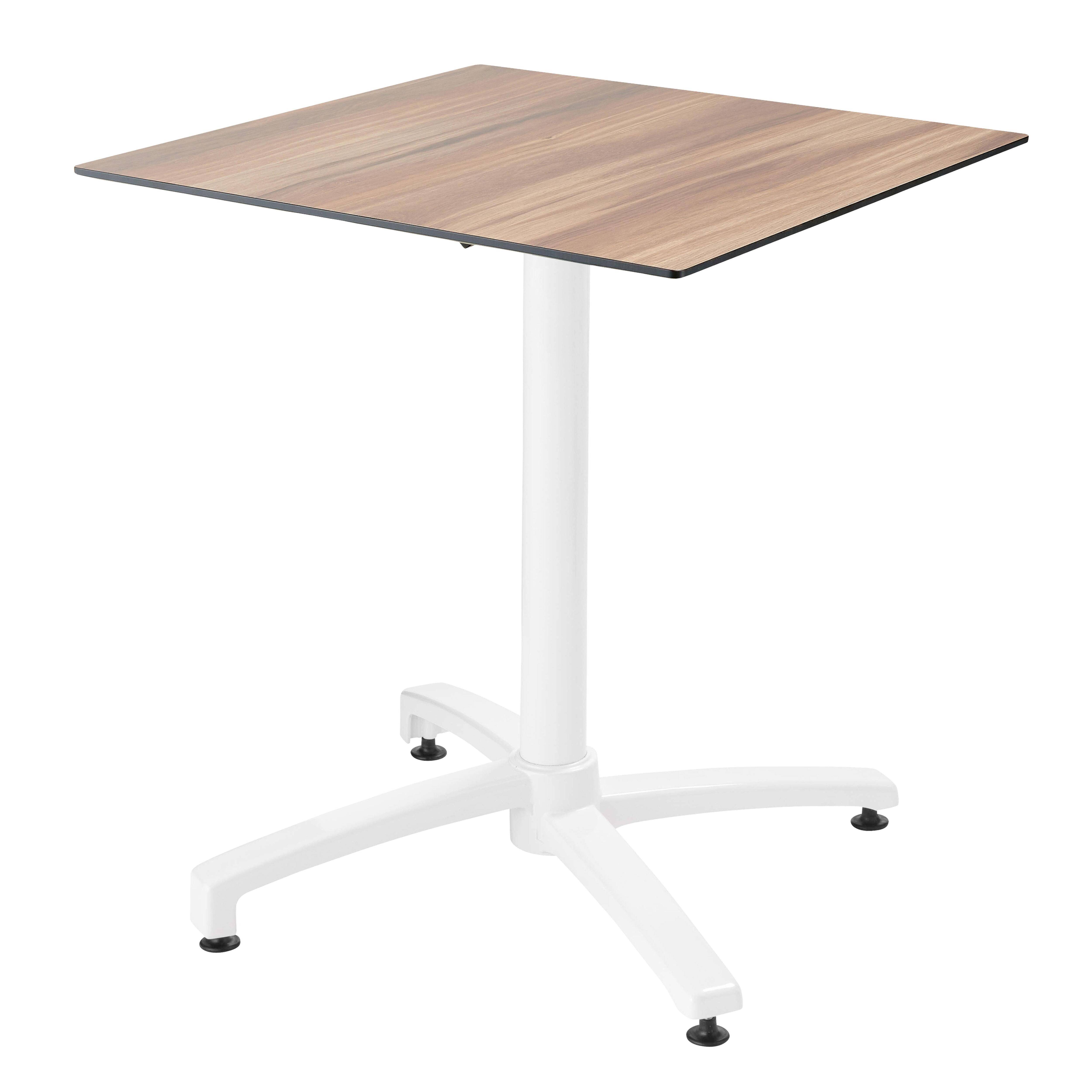 Oviala - Table de terrasse carrée 70 x 70 cm inclinable stratifié chêne foncé Opéra - Oviala - Imagen 1