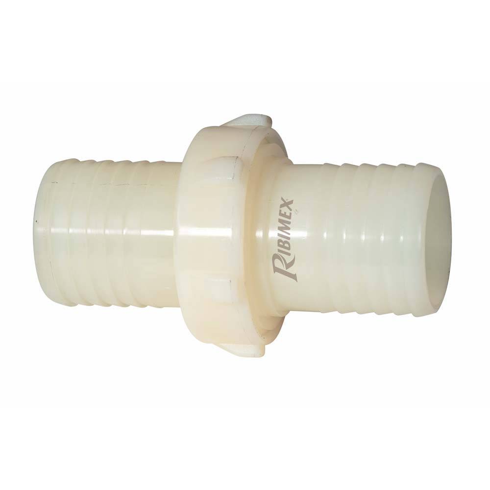 Ribimex - Raccord jonctions cannelées plastique pour tuyau, diam 38mm