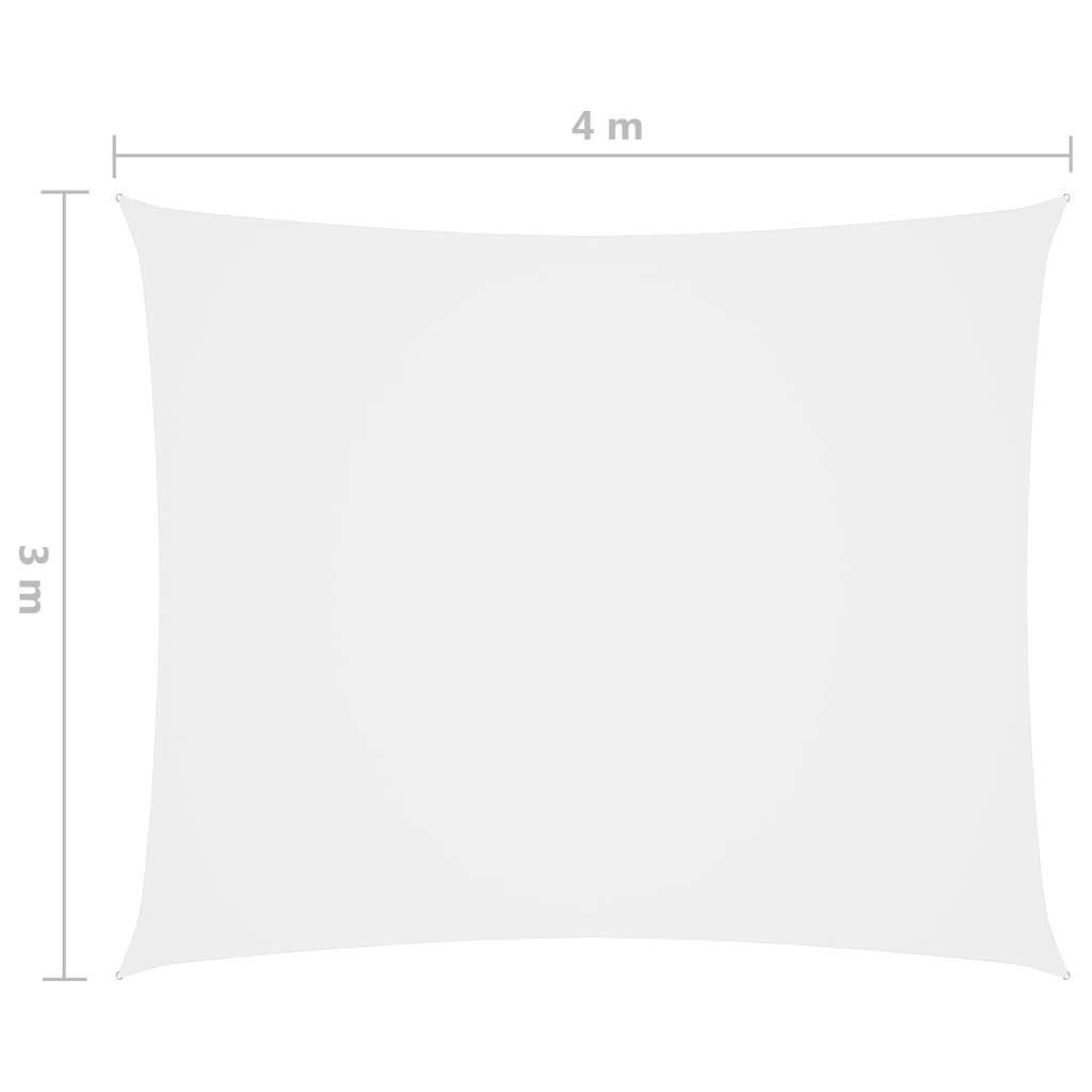 Helloshop26 - Voile toile d'ombrage parasol tissu oxford rectangulaire 3 x 4 m blanc - Imagen 6