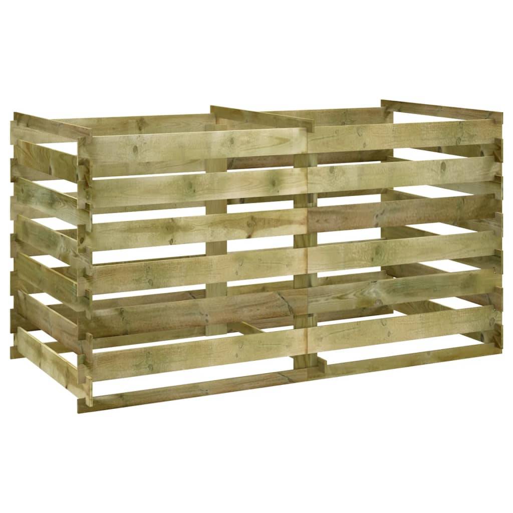 PANGIVO - Bac de compostage bois de pin vert 180 x 90 x 90 cm - PANGIVO - Image 2