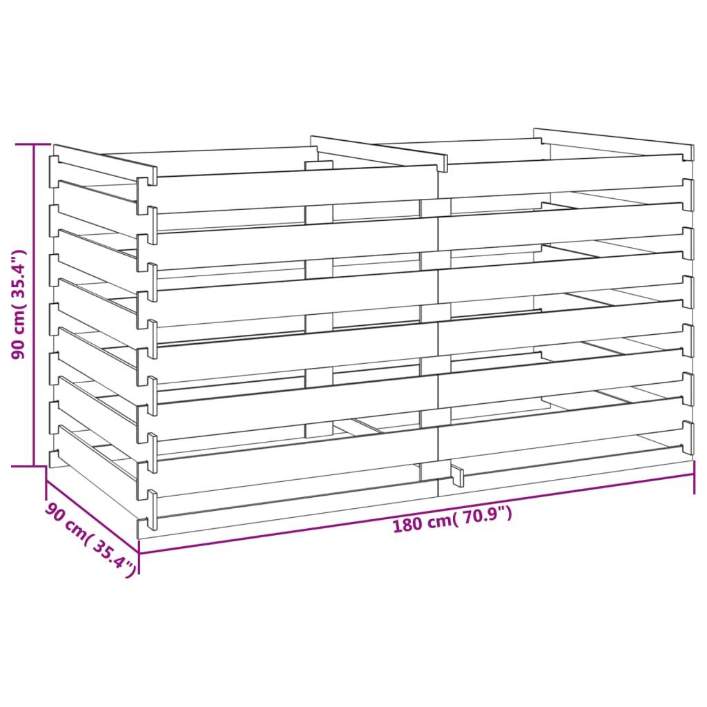 PANGIVO - Bac de compostage bois de pin vert 180 x 90 x 90 cm - PANGIVO - Image 5