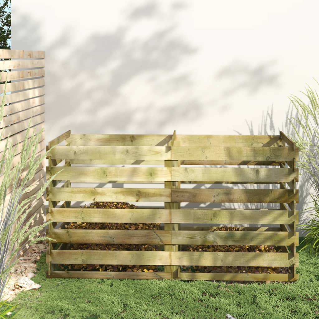PANGIVO - Bac de compostage bois de pin vert 180 x 90 x 90 cm - PANGIVO - Image 1