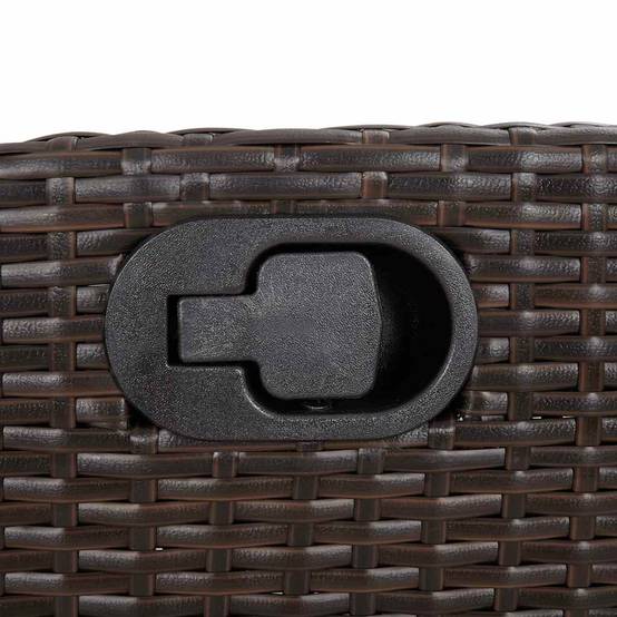 Banc inclinable de jardin | Banquette De Jardin | Banc Extérieur avec coussins marron résine tressée Maison Chic - Image 8