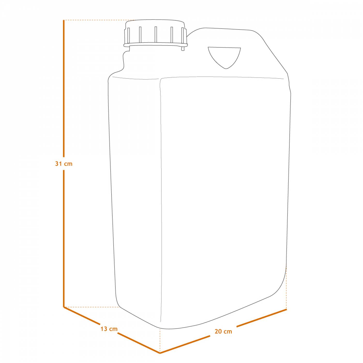 Linxor - Bidon, jerrican en plastique (PEHD) pour usage alimentaire avec bouchon - 5L - Linxor - Imagen 2