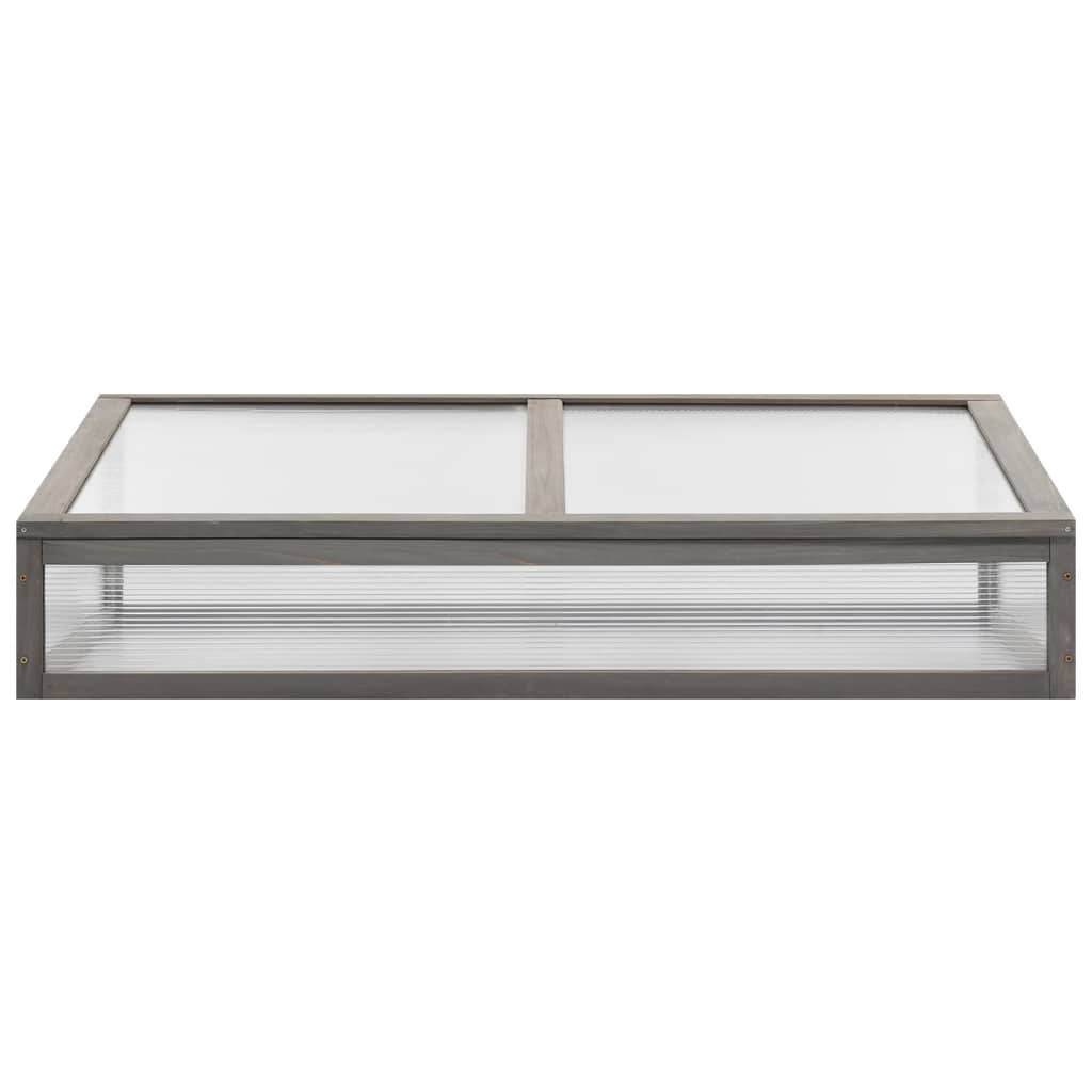 Helloshop26 - Jardinière lit surélevé plantes fleurs jardin avec serre 110 x 54 x 120 cm bois de sapin massif - Imagen 9