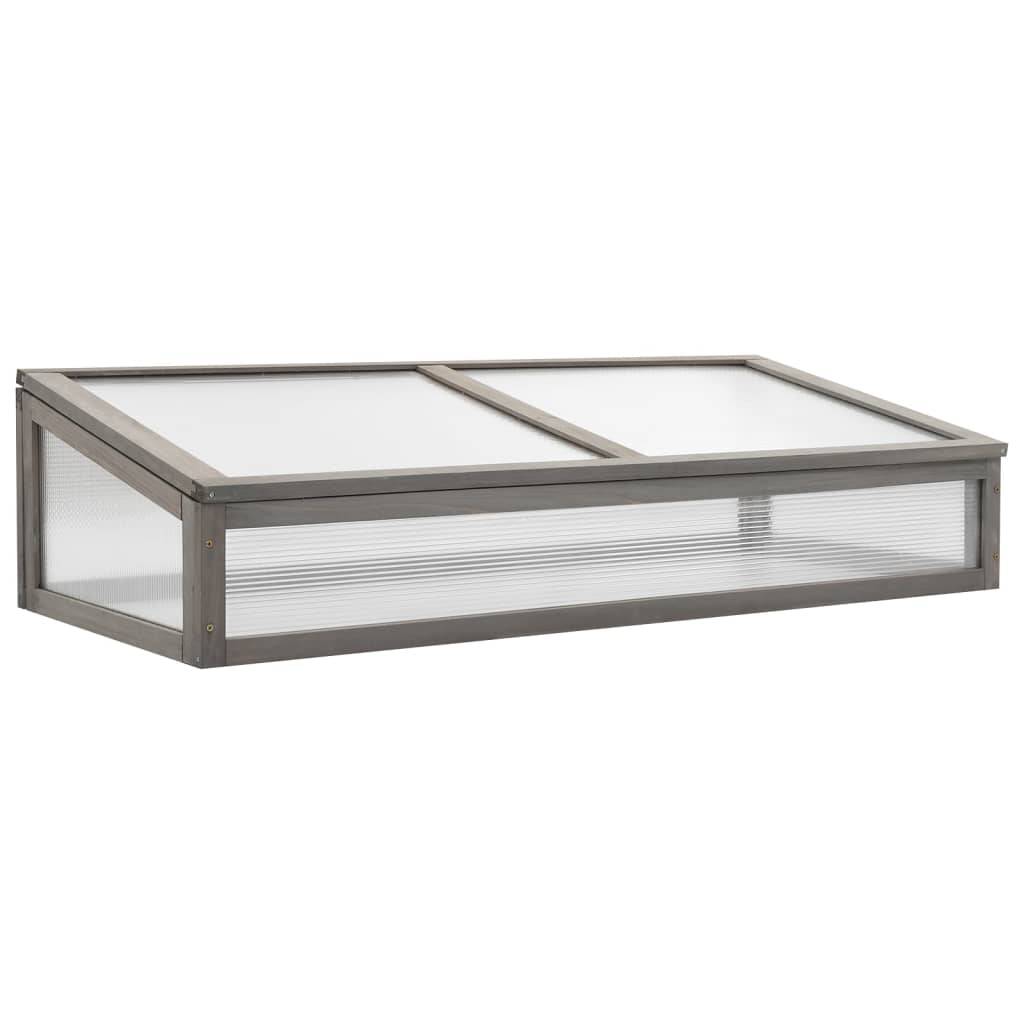 Helloshop26 - Jardinière lit surélevé plantes fleurs jardin avec serre 110 x 54 x 120 cm bois de sapin massif - Imagen 8