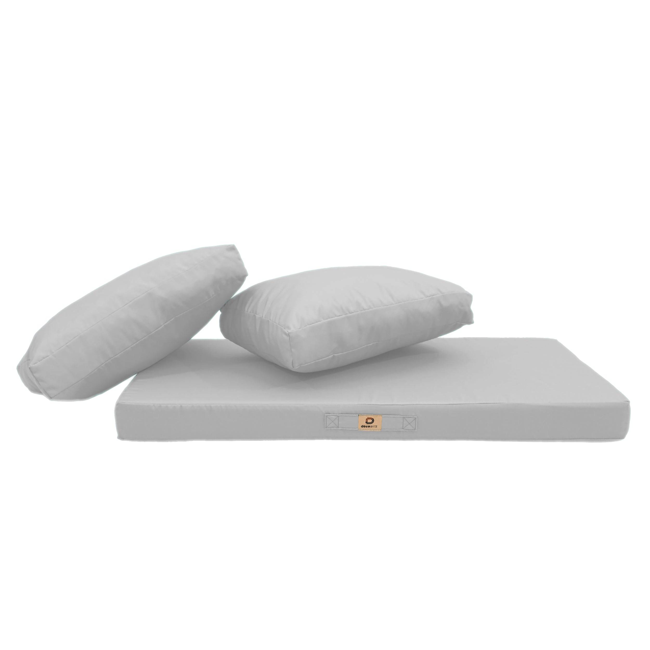 Coussins pour salon de jardin déhoussable 100x50cm Gris galet - Déco arts - Image 4