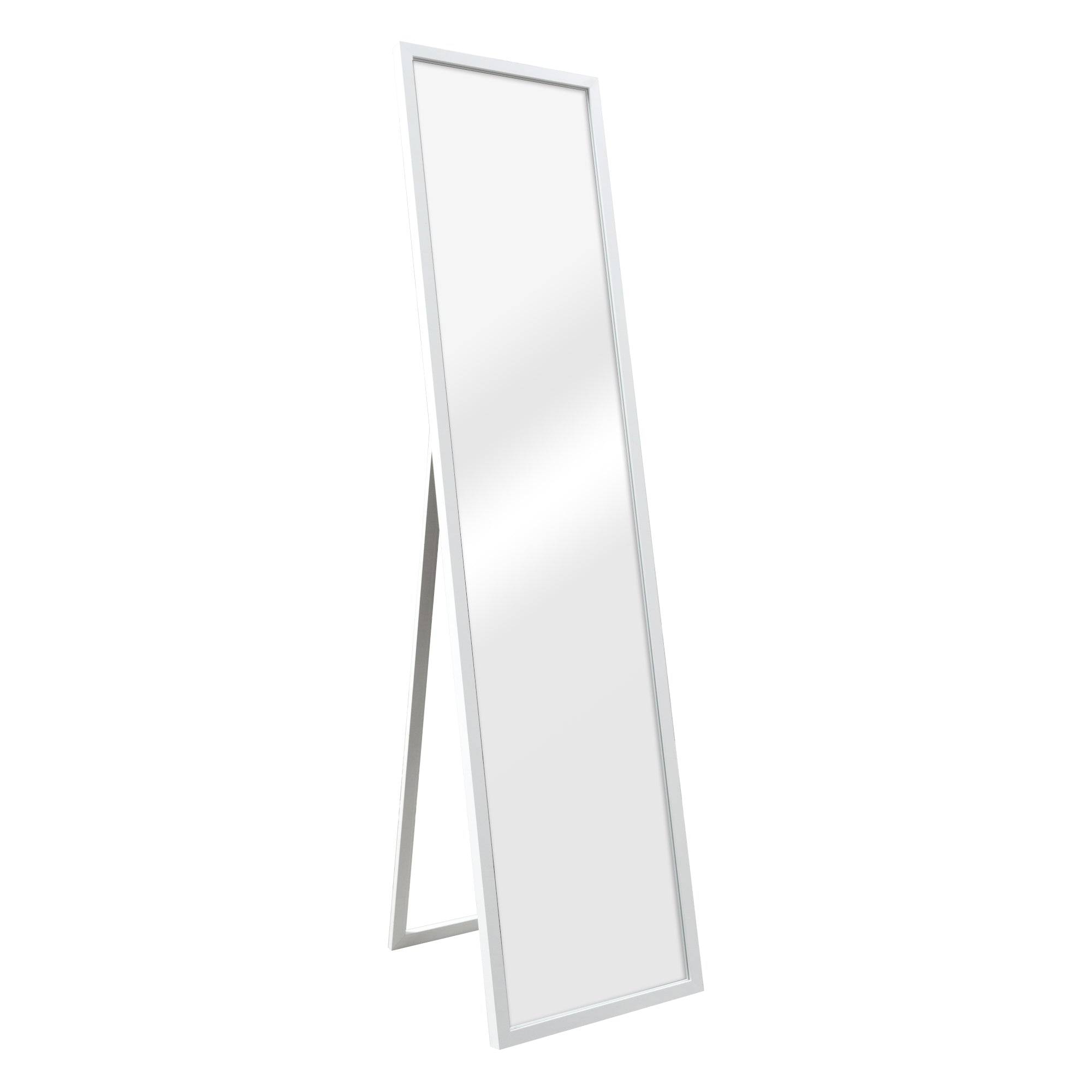 Helloshop26 - Miroir sur pied psyché inclinable 150 x 35 cm blanc - Imagen 1