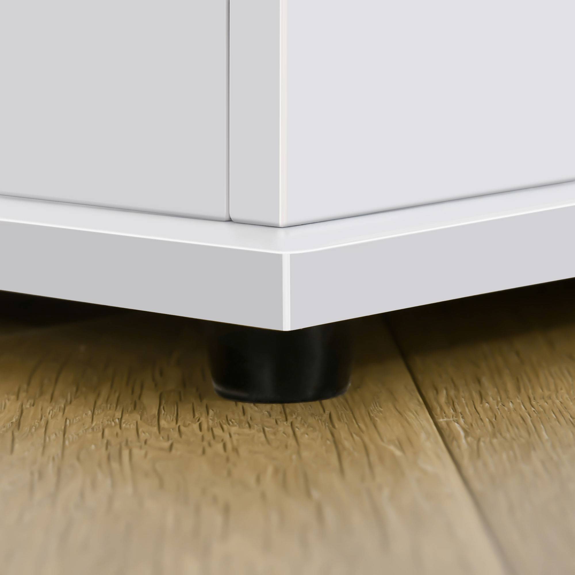 Sans Marque - Coffre/banc rangement, couvercle rabattable + charnières sécurité, pour chaussures, entrée/couloir/chambre/salon, 100x40x40cm, blanc. - Image 10