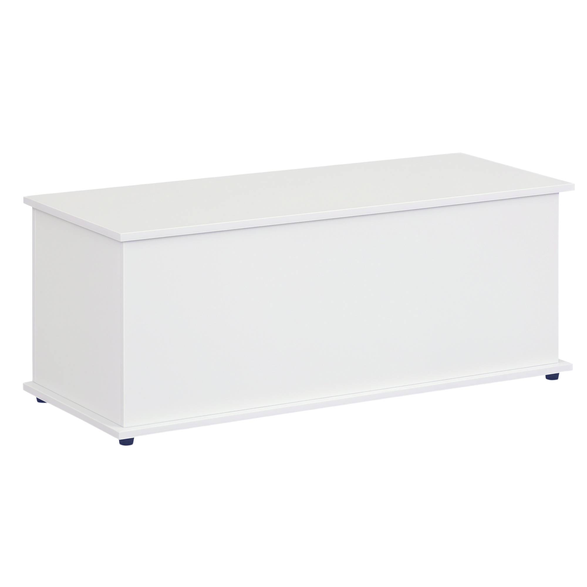 Sans Marque - Coffre/banc rangement, couvercle rabattable + charnières sécurité, pour chaussures, entrée/couloir/chambre/salon, 100x40x40cm, blanc. - Image 1