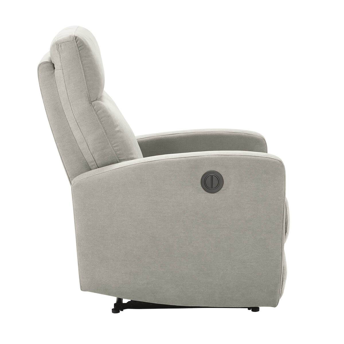 Fauteuil Relax Electrique Tissu Gris Clair - LERIDA - Image 3