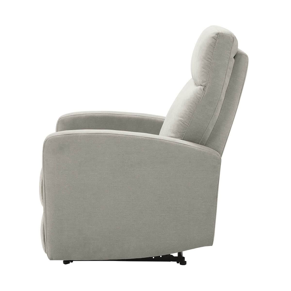 Fauteuil Relax Electrique Tissu Gris Clair - LERIDA - Image 4