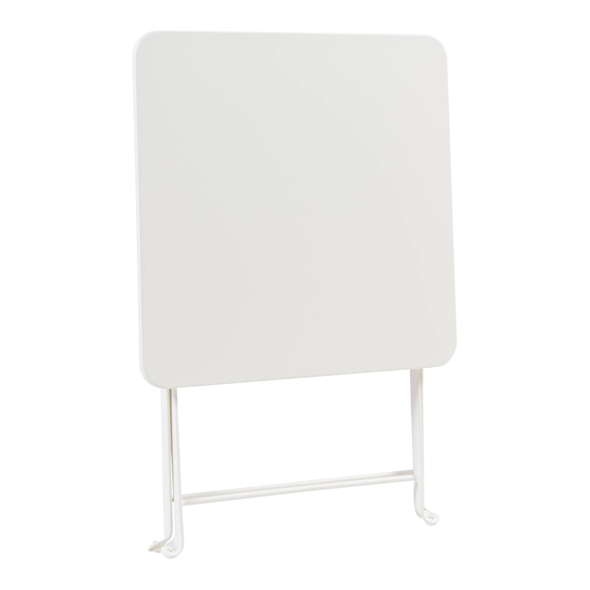 Table pliante Vegårshei acier 45 x 40 x 40 cm blanc [en.casa] - Imagen 6