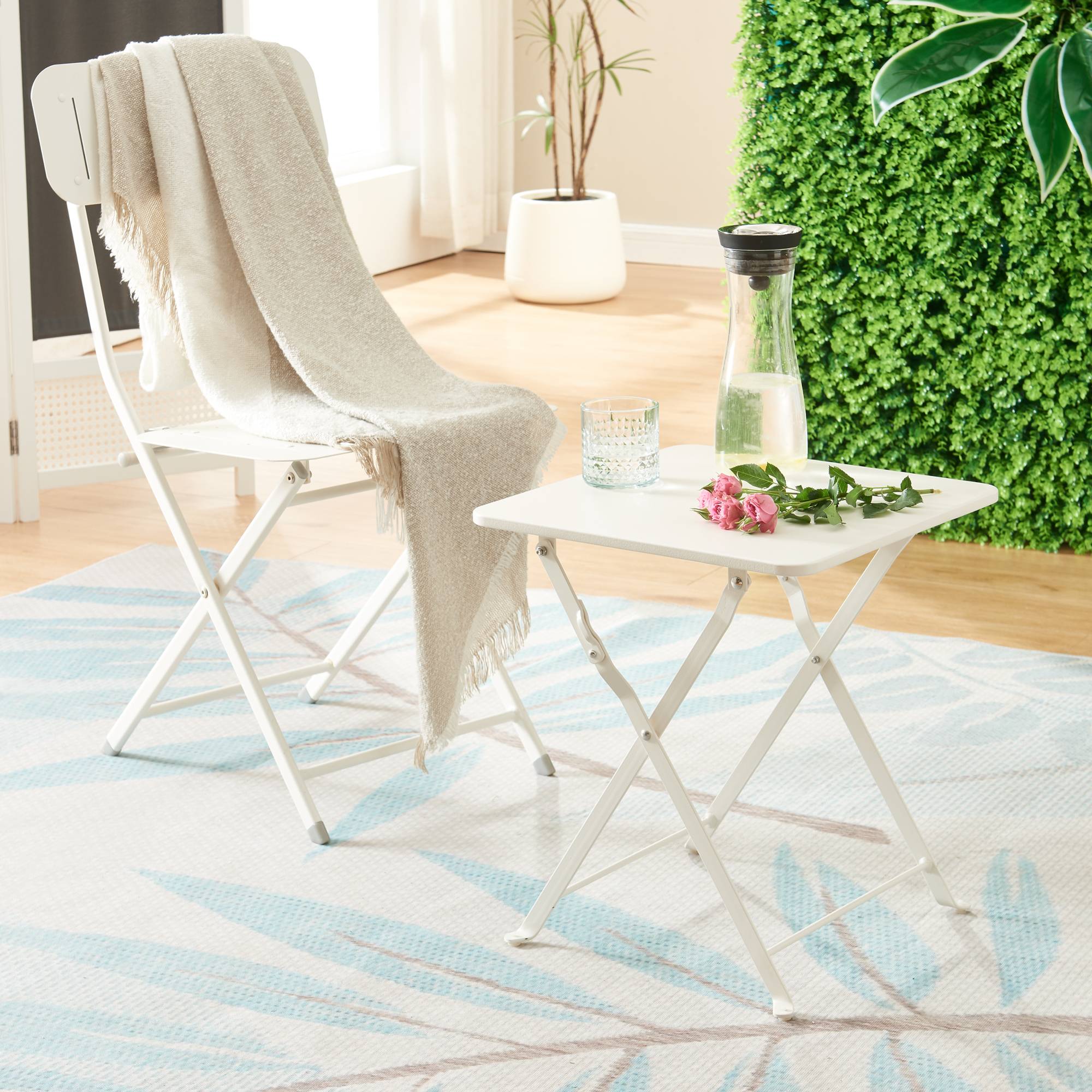 Table Pliante Jardin Tectake Grise 80x60x68cm - Hauteur Ajustable Occasion