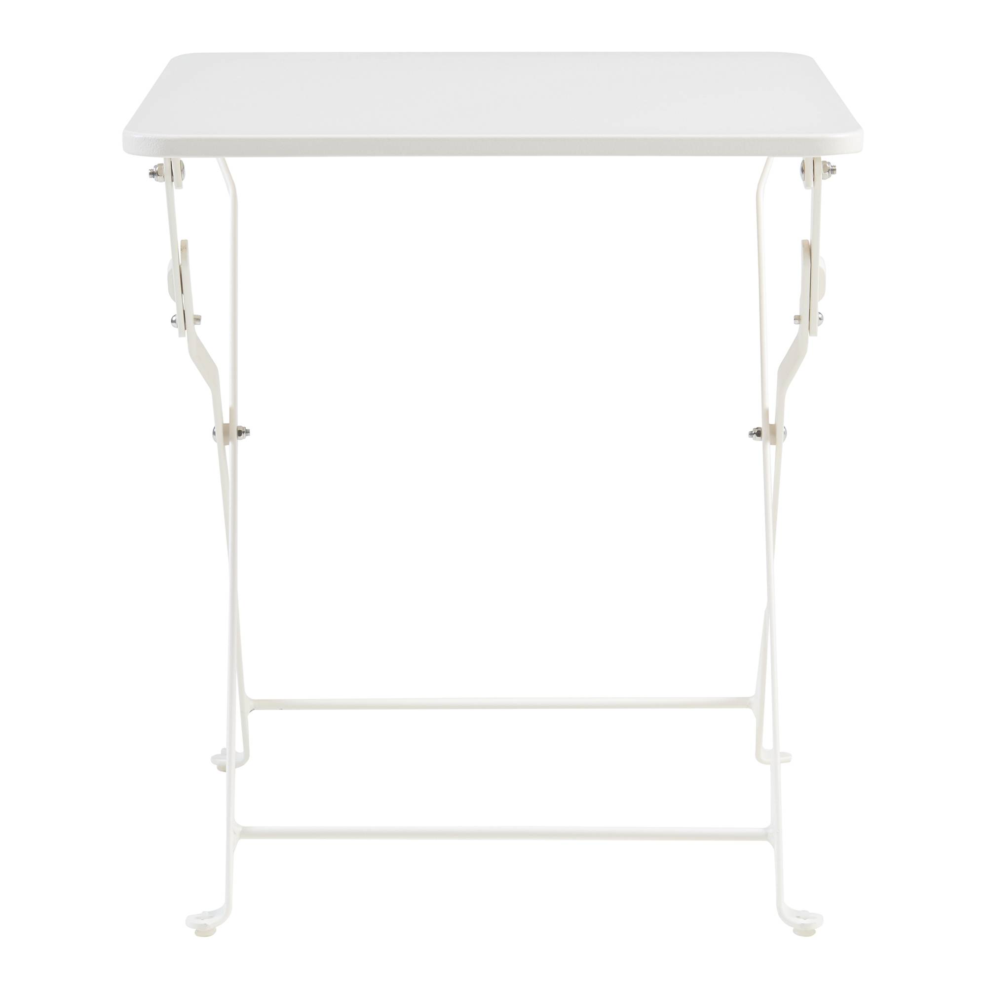 Table pliante Vegårshei acier 45 x 40 x 40 cm blanc [en.casa] - Imagen 5