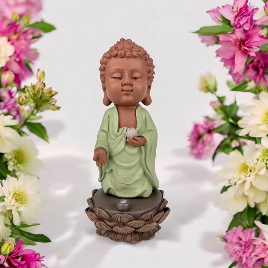 Zen Light - Statue Bouddha Porte-Encens Kasyapa-Création authentique-Ambiance zen et harmonieuse-idée cadeau-H25cm–Zen'Light