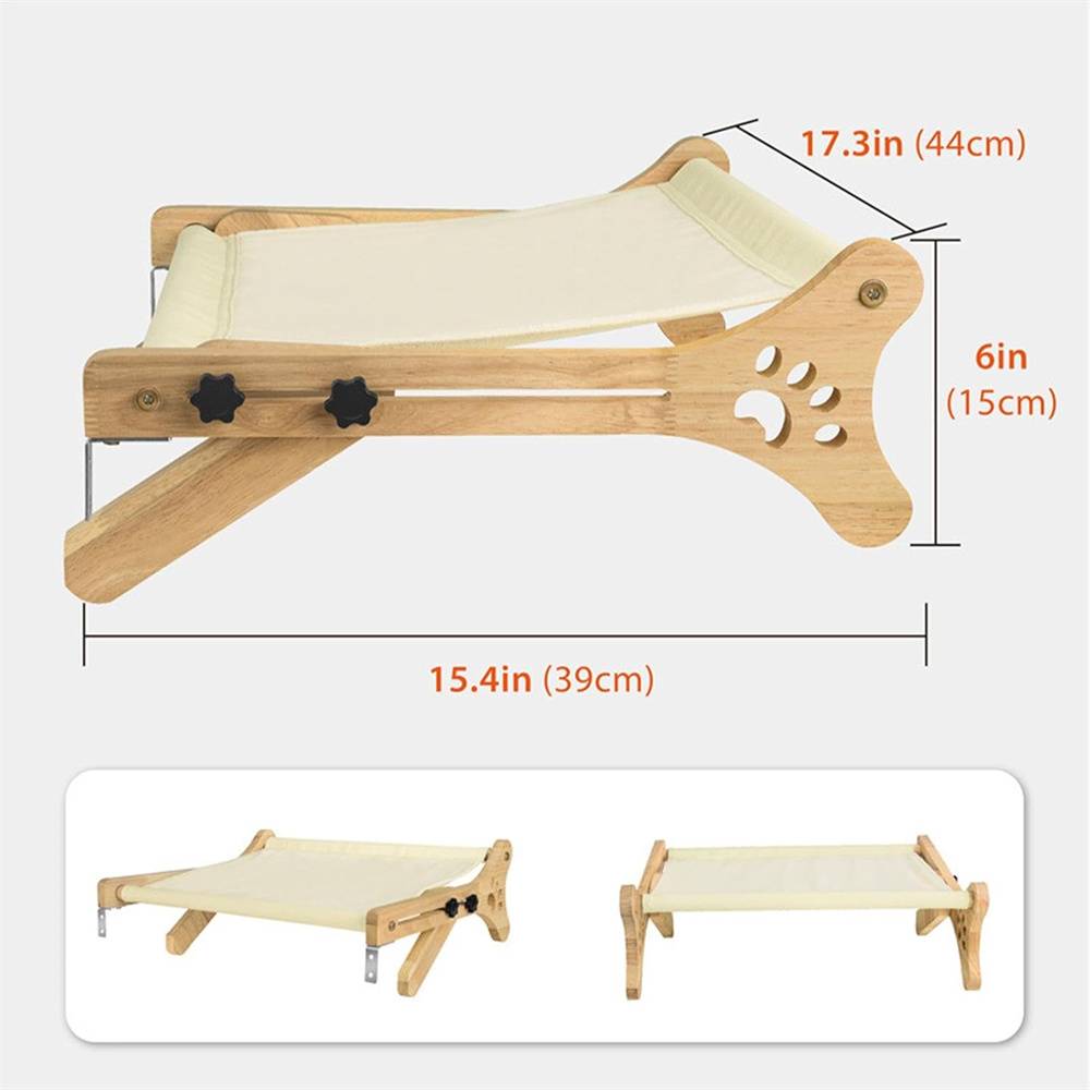 Hamac mural pour chat, fixe et stable, support jusqu'à 20 kg, tissu doux et respirant Lytech - Image 6
