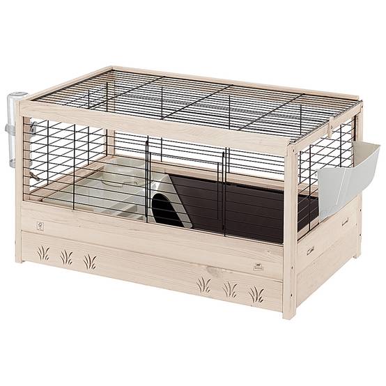 Ferplast - Cage pour Lapins en bois FSC ARENA 80, Cochons d'inde, Accessoires inclus - Imagen 1