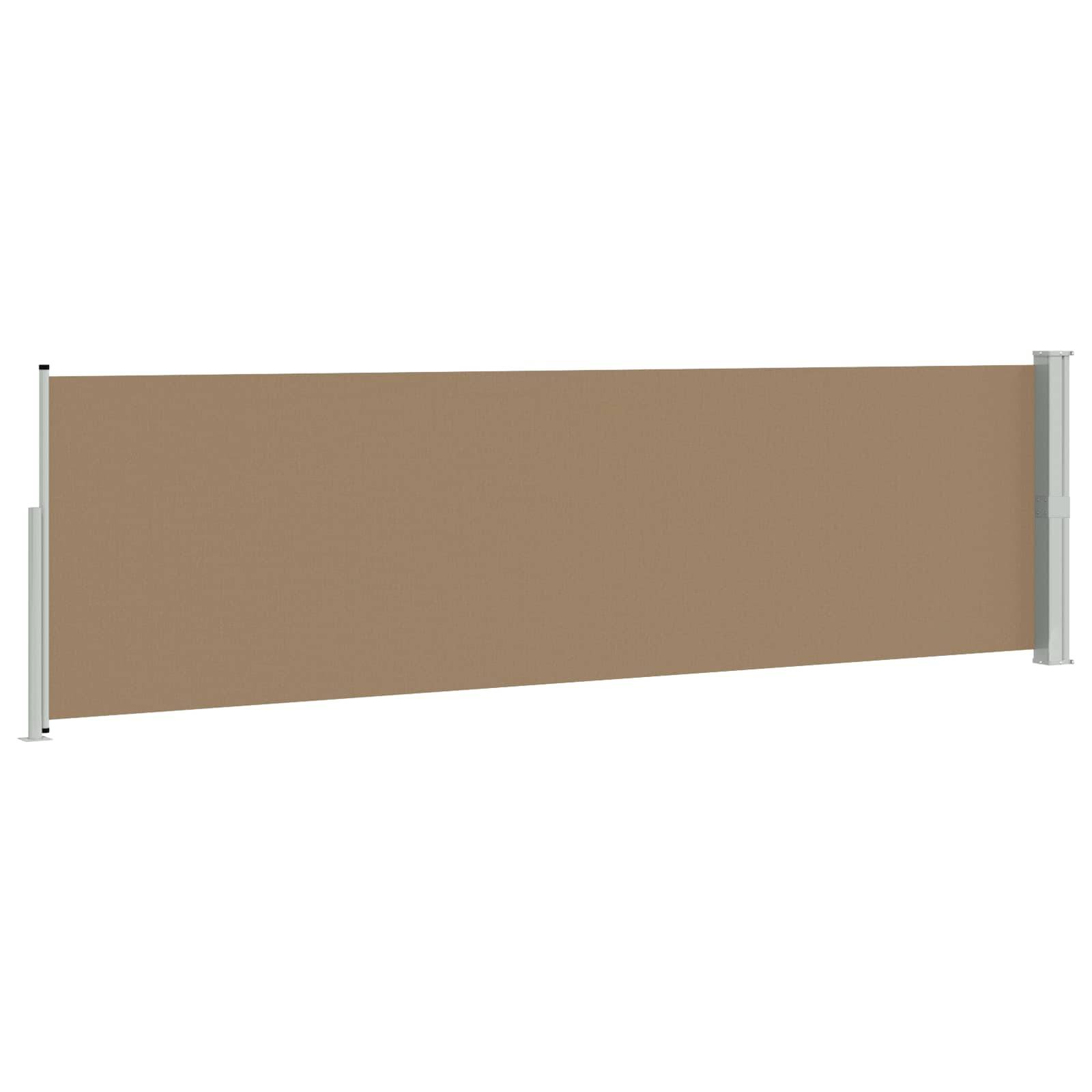 Store latéral rétractable polyester taupe 500 x 117 cm - PANGIVO - Image 4