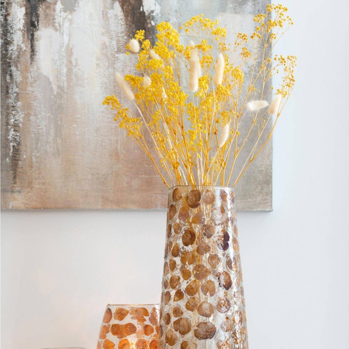 J-Line - Bouquet de Fleurs "Queue de Lièvre" 86cm Écru - Image 3
