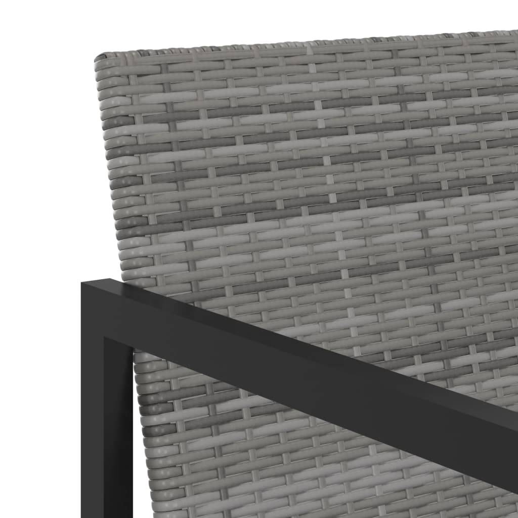 Vidaxl - Ensemble à manger d'extérieur 5pcs coussins résine tressée gris vidaXL 313117 - Imagen 4