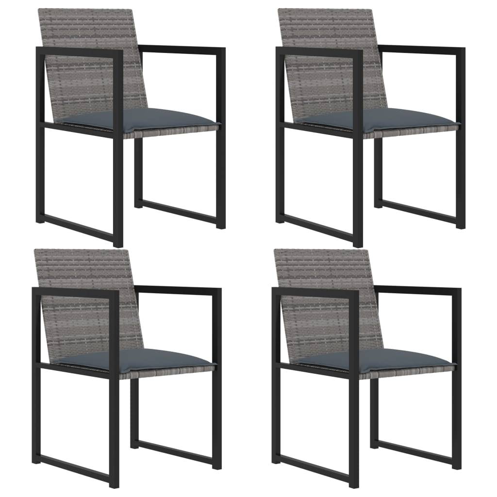 Vidaxl - Ensemble à manger d'extérieur 5pcs coussins résine tressée gris vidaXL 313117 - Imagen 2