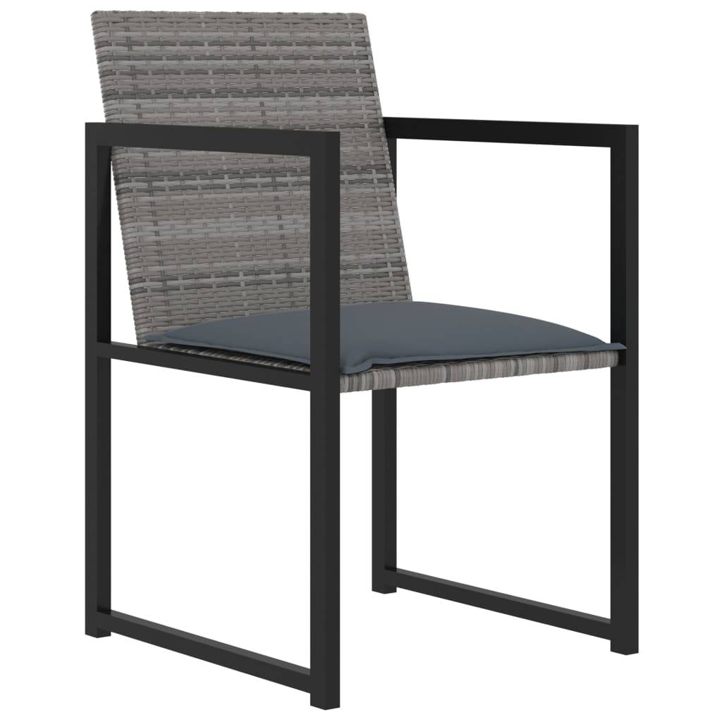 Vidaxl - Ensemble à manger d'extérieur 5pcs coussins résine tressée gris vidaXL 313117 - Imagen 8