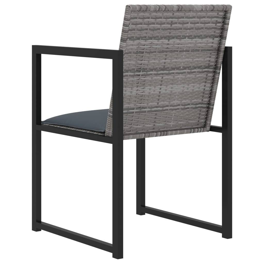 Vidaxl - Ensemble à manger d'extérieur 5pcs coussins résine tressée gris vidaXL 313117 - Imagen 6