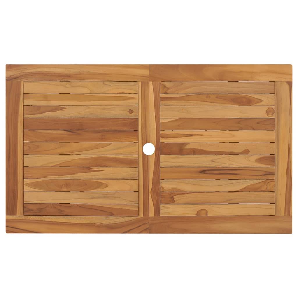 Maison Chic - Table pliable de jardin | Table d'extérieur 120x70x75 cm Bois de teck solide - Image 5