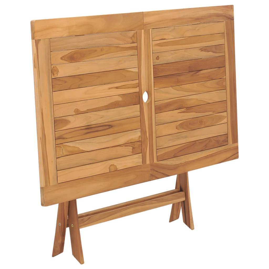 Maison Chic - Table pliable de jardin | Table d'extérieur 120x70x75 cm Bois de teck solide - Image 4