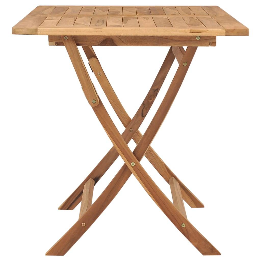 Maison Chic - Table pliable de jardin | Table d'extérieur 120x70x75 cm Bois de teck solide - Image 3