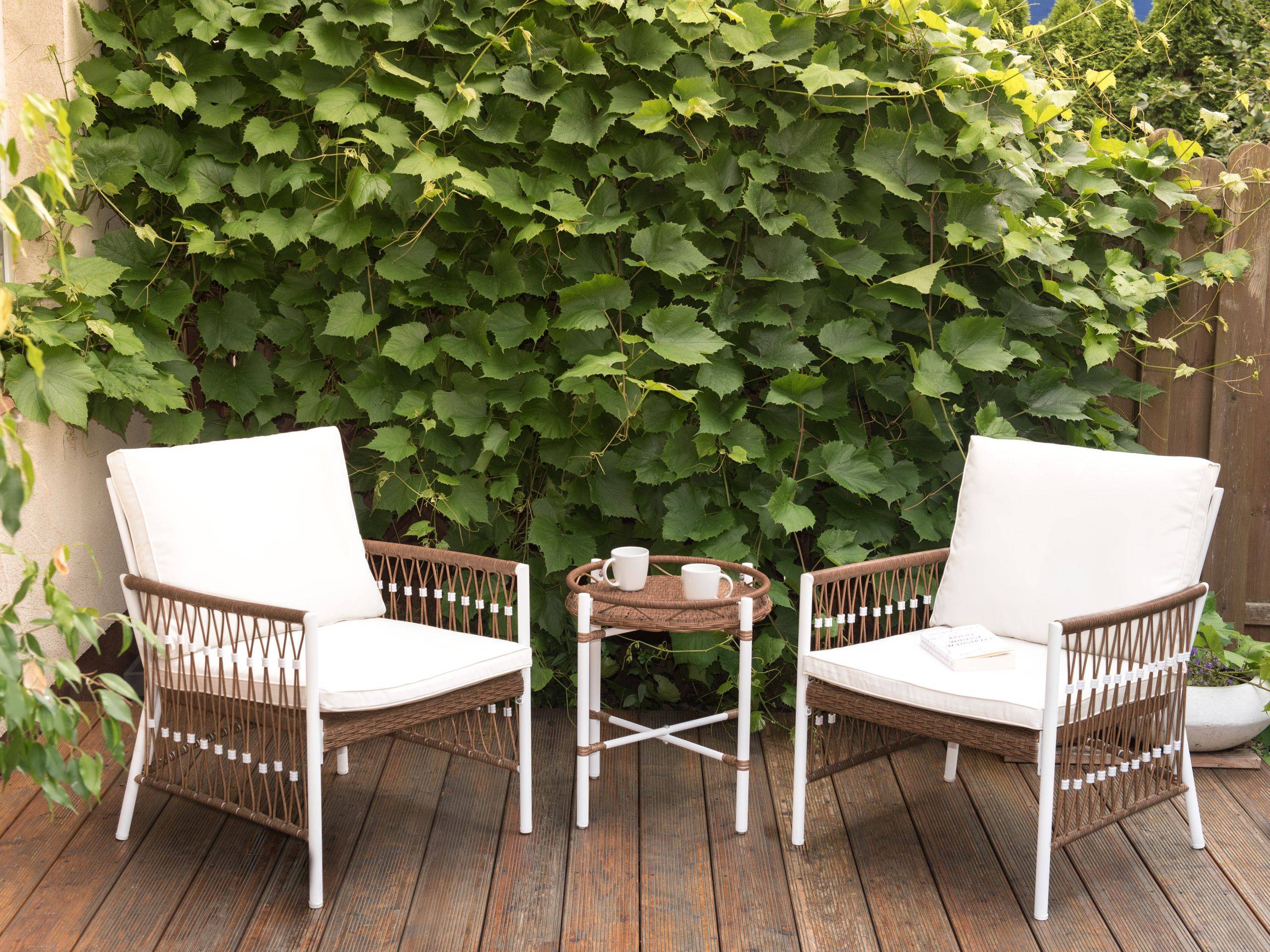 Beliani - Set de bistrot, 2 Personnes Aluminium Blanc LEVICO - Beliani - Imagen 1